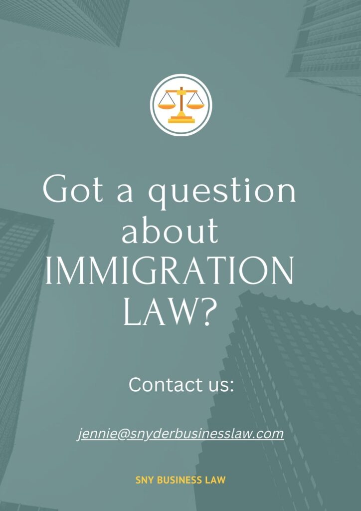 Contact flyer of SNY BUSINESS LAW